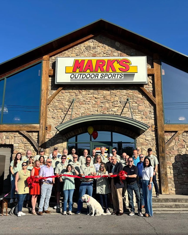 The Mark's Outdoors storefront sign