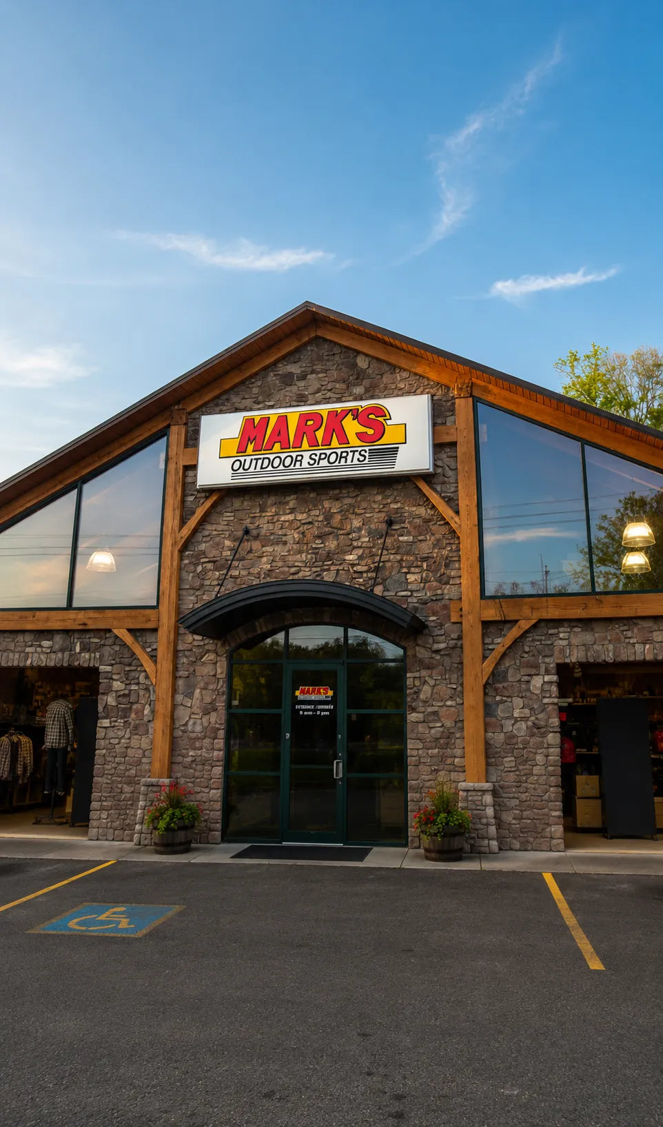 The storefront entrance